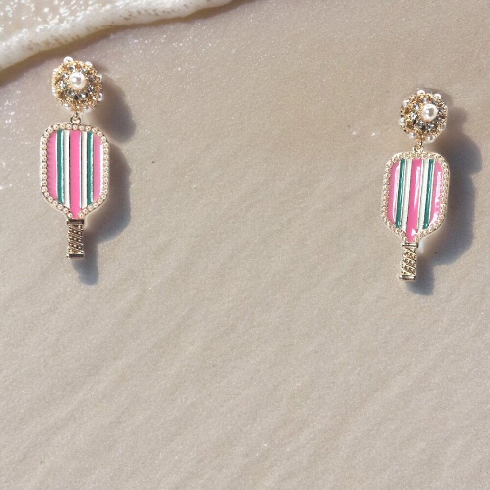 Pickleball Paddle Drop Earrings